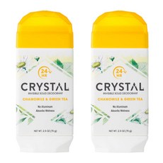 CRYSTAL 身體除臭膏 洋甘菊綠茶, 2個, 70克