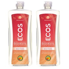 ECOS 環保溫和洗碗精 葡萄柚, 2個, 739ml