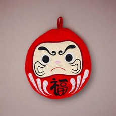 隆探吉吸水珊瑚絨擦手巾 可愛達摩不倒翁 福神造型, 1個, 1個裝