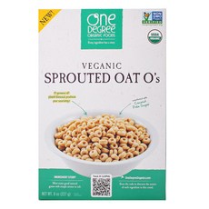 One Degree Organic Foods Oat O's純素甜甜圈穀物麥片, 1盒, 227g