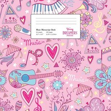 (英文圖書)Music Manuscript Book: Girls Musical Instruments Large Kids Stave Paper 平裝版, Young Dreamers Press, 英文