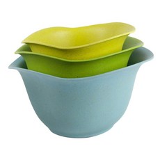 eco smart Pure Last 防滑攪拌碗 3 件套, 藍色+綠色+黃色