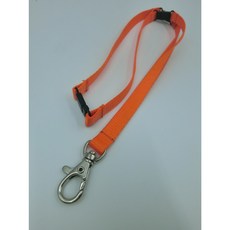 【富巨金】 極安全設計 10mm高速帶/識別證帶/證件帶/1cm寬高速帶/特多龍 (頸後安全扣 平面安全扣*2 鋅鉤), 橘色