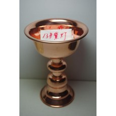 紫銅酥油燈 12.5*18公分, 紫銅色, 1個