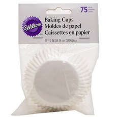 Wilton 惠爾通 蛋糕紙杯 5cm, 75個, 白色