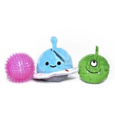 patchworkpet 雀斑狗玩具小狗毛絨玩具 12.7 厘米, 1個, 與外星人的宇宙飛船