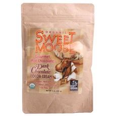 FUN FRESH FOODS ORGANIC SWEET MOOSE熱黑巧克力可可奶油沖泡粉, 1個, 227克
