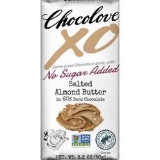 chocolove XO 鹹杏仁醬 60% 黑巧克力 不含糖, 1個, 90g