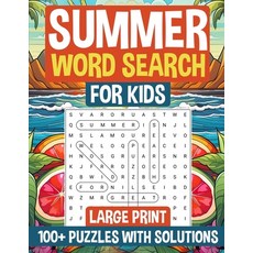(英文圖書)Summer Word Search for Kids Large Print: 100+ Puzzles for Kids with Solutions I... 平裝版, Nora Premium Publishing, 英文