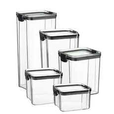 【防潮防霉】寵物飼料密封罐 寵物儲糧桶 透明密封盒 貓糧 狗糧 飼料防潮罐, 透明, 1個, 1.8L