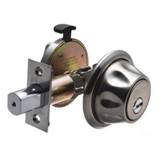 加安牌輔助鎖 不銹鋼磨砂色D567 卡巴鑰匙 外轉上鎖式 暗閂功能 自動上鎖, 1個