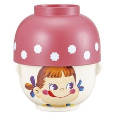FUJIYA 不二家 Peko 飯湯碗組 L號, 1個, 1空氣+1碗, 紅色+象牙色