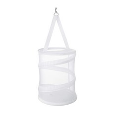 Whitmor 網眼彈出式可折疊曬衣夾袋 洗衣用品 白色, 1個