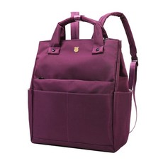 SPRING 牛津布媽媽後背包, 紫紅色