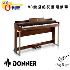 DONNER DDP-200 88鍵逐級配重電鋼琴 平台式數位鋼琴 公司貨, 詳見包裝
