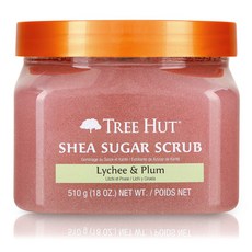 TREE HUT 樹上小屋 乳木果磨砂膏, 荔枝李子, 510克, 1入