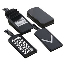 KAI 貝印 関孫六 常規磨碎刨絲烹飪切片套組含護罩, 1個, 黑色