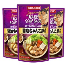 DAISHO 大逸昌 醬油相撲鍋湯底, 3包, 750g