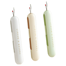 多功能二合一穿針拆線器 縫紉工具, 隨機出貨，奶油色，灰色，綠色, 1