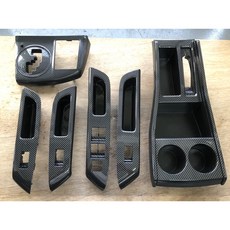 TOYOTA 豐田 WISH 10-16 水轉卡夢 內飾板交換件 電動窗飾板 中船杯架 排檔內外框 一套6件式, 碳纖維外觀, 電動窗飾板, 中船杯架, 排檔內外框