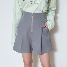 LOVETOXIC 女童款半拉鍊高腰牛仔短褲