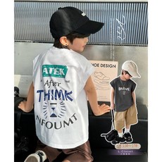 LC.kids現貨 中大童摩卡壺印花涼感背心 大童無袖上衣 兒童夏季背心