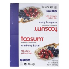 toosum 蔓越莓巴西莓燕麥棒 28g 10入, 1盒, 280g