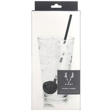 VISKI 湯匙吸管, 2件, 黑色的