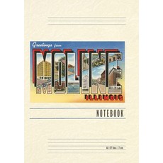 (英文圖書) Vintage Lined Notebook Greetings from Moline Illinois 平裝版, Found Image Press, 英文