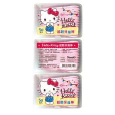 Hello Kitty 台灣製 單支包 盒裝牙線棒 攜帶型牙線棒 牙間刷 齒間刷 隨身型, 50支
