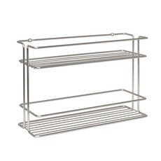 SPECTRUM Diversified Designs Euro壁掛式香料架 2層置物架, 1個, 銀