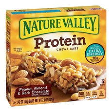 NATURE VALLEY 蛋白質能量棒 杏仁和黑巧克力味, 1盒, 201g