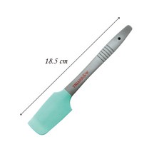 三箭牌 塑柄矽膠彎頭小刮刀 (藍/粉) 耐熱矽膠刮刀 刮勺 調色彎頭刮刀 韓式裱花刮刀