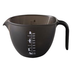 KAI 貝印 Nyammy 貓咪圖案量碗, 1個, 900ml, 黑色