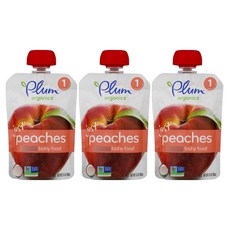 Plum organics 果泥, 桃子口味, 3包