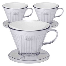 Kalita 寬口型塑膠咖啡濾杯 103-DL 4~7人用, 單品, 3個, 0ml