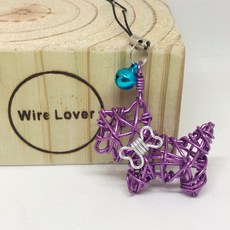 Wire lover 鋁線折字立體小狗吊飾 情侶創意手工禮品 可愛造型