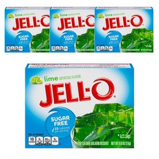 JELL-O 果凍粉 檸檬味 無糖, 17g, 4盒