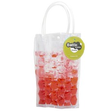 真正的氣泡冷凍瓶袋酒盒, 1個, 紅色的