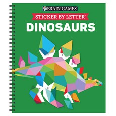 Brain Games - Sticker by Letter: Dinosaurs (Sticker Puzzles - Kids Activity Book) [With Sticker(s)] Spiral, Publications International, Ltd., 英文, 線圈裝訂
