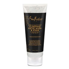 Shea Moisture 非洲黑皂洗面乳磨砂膏, 1入, 118ml