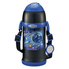 ZOJIRUSHI 象印 外太空圖案彈蓋式水壺 SCZT60BA, 1個, 600ml, 藍色