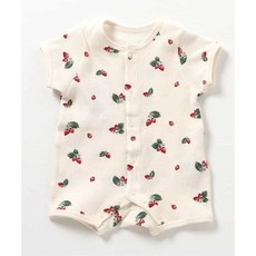 apres les cours 清爽夏日鬆餅格寶寶包屁衣 爬服 連身衣 (日本代購)