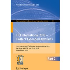 (英文圖書) Hci International 2018 - Posters' Extended Abstracts: 20th International Conference Hci Inte... 平裝版, Springer, 英文