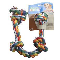 PENN-PLAX 寵物犬繩結玩具 L號, 1個, 混色