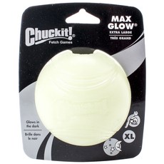Chuckit 夜光寵物犬玩具球 XL號, 1個, 白色的