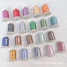 手作森林 台灣製 NCC 緞染刺繡線 機縫刺繡線 500m, Multicolor, 1個