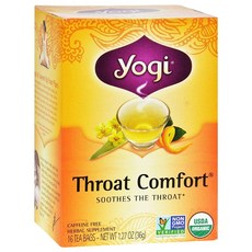 yogi 潤喉草本茶包 無咖啡因, 2.25g, 16包, 1盒
