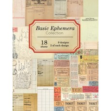 (英文圖書) Basic Ephemera Collection: 18 sheets - 9 designs - 2 of each design 平裝版, Independently Published, 英文