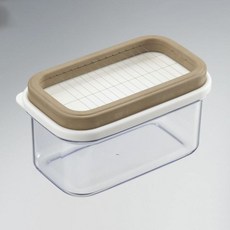 AKEBONO 曙產業 奶油切片盒, 1個, 白色+棕色